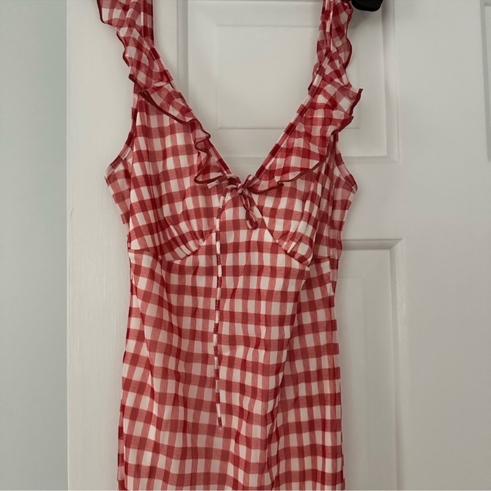 NWT Realisation Par The Heidi Maxi Dress in Rouge Gingham - Picture 6 of 10